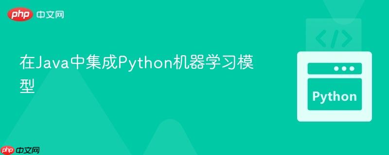 在Java中集成Python机器学习模型
