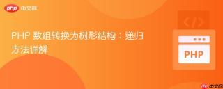 PHP 数组转换为树形结构：递归方法详解