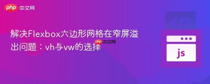 解决Flexbox六边形网格在窄屏溢出问题:vh与vw的选择