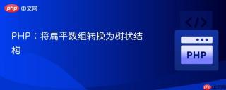 PHP：将扁平数组转换为树状结构