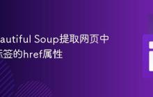 使用Beautiful Soup提取网页中特定a标签的href属性