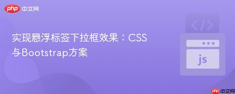 实现悬浮标签下拉框效果:CSS与Bootstrap方案