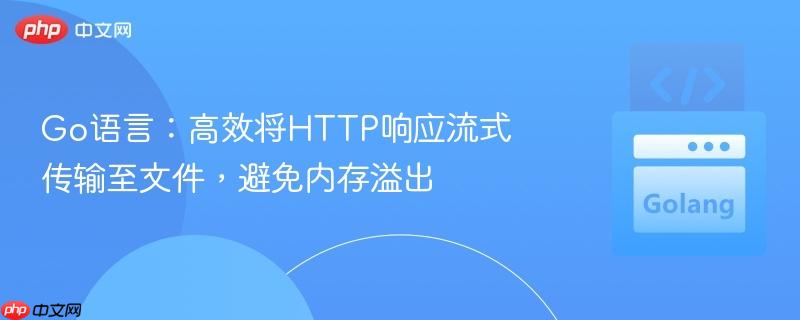 Go语言：高效将HTTP响应流式传输至文件，避免内存溢出