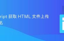 JavaScript 获取 HTML 文件上传的文件名