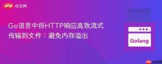 Go语言中将HTTP响应高效流式传输到文件：避免内存溢出
