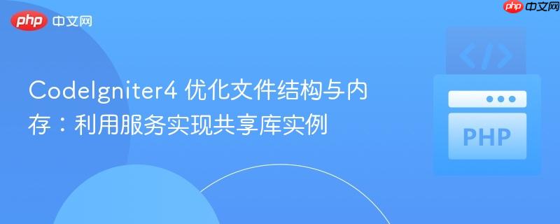 CodeIgniter4 优化文件结构与内存：利用服务实现共享库实例