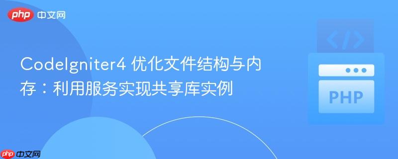 codeigniter4 优化文件结构与内存：利用服务实现共享库实例