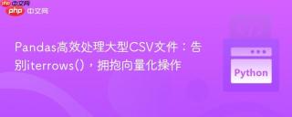 Pandas高效处理大型CSV文件：告别iterrows()，拥抱向量化操作
