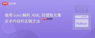 使用 lxml 解析 XML 时提取元素文本内容的正确方法