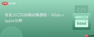 自定义CSS加载动画颜色：以lds-ripple为例