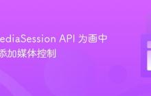 利用 MediaSession API 为画中画窗口添加媒体控制