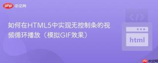 如何在HTML5中实现无控制条的视频循环播放（模拟GIF效果）