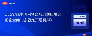 CSS实现中间内容区域自适应填充垂直空间（含固定页眉页脚）