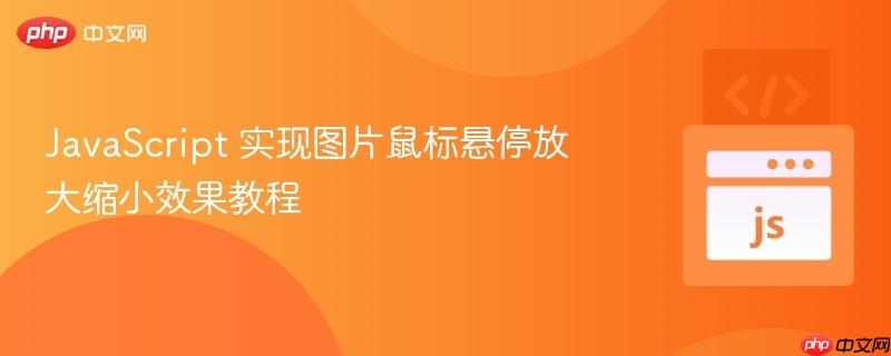 javascript 实现图片鼠标悬停放大缩小效果教程