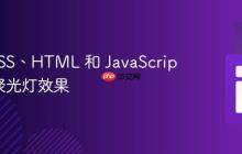 使用 CSS、HTML 和 JavaScript 实现聚光灯效果