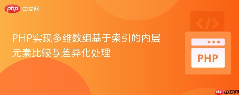 PHP实现多维数组基于索引的内层元素比较与差异化处理