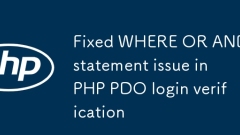 PHP PDO ログイン検証における WHERE OR AND ステートメントの問題を修正