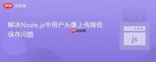 解决Node.js中用户头像上传路径保存问题