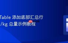 React Table 添加底部汇总行：CO2/kg 总量示例教程
