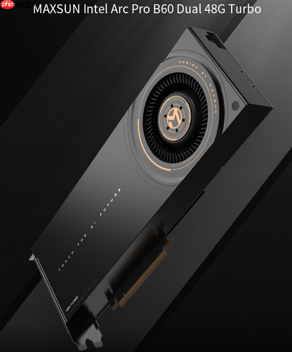 铭瑄首秀水冷版Intel锐炫Pro Dual B60专业显卡:双GPU 48GB显存 居然单插槽