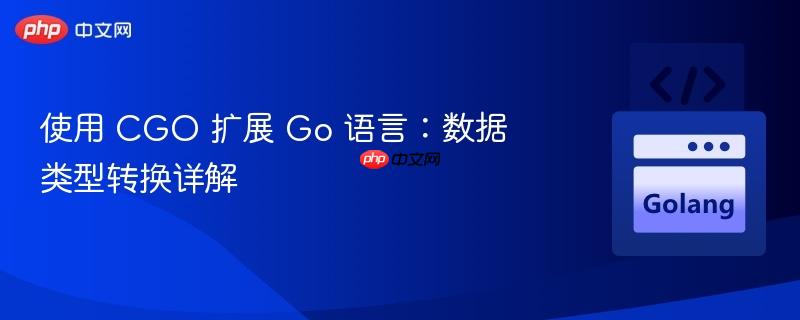 使用 cgo 扩展 go 语言:数据类型转换详解