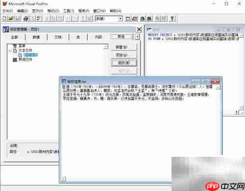 vf6.0表单显示文本内容