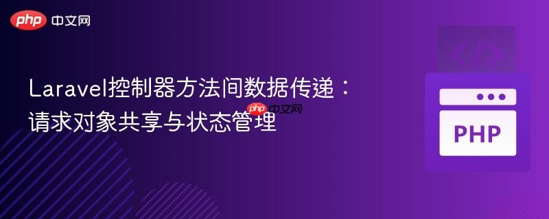 Laravel控制器方法间数据传递：请求对象共享与状态管理