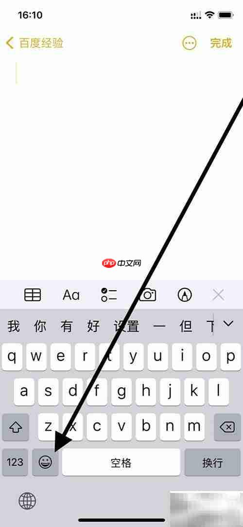 iPhone如何输入软盘表情符号