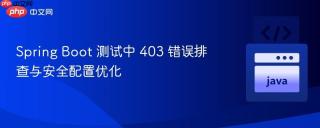 Spring Boot 测试中 403 错误排查与安全配置优化
