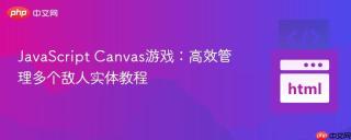 JavaScript Canvas游戏：高效管理多个敌人实体教程