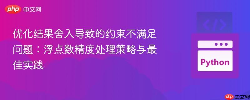 优化结果舍入导致的约束不满足问题:浮点数精度处理策略与最佳实践