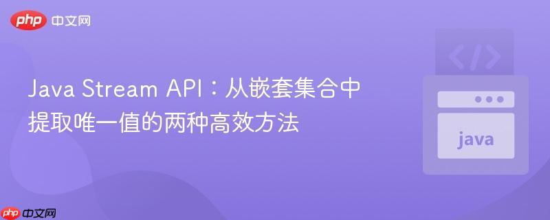 Java Stream API:从嵌套集合中提取唯一值的两种高效方法