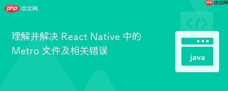 理解并解决 React Native 中的 Metro 文件及相关错误