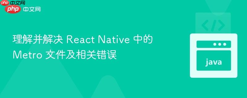 理解并解决 react native 中的 metro 文件及相关错误