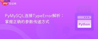 PyMySQL连接TypeError解析：掌握正确的参数传递方式