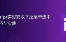 JavaScript实时获取下拉菜单选中项的技巧与实践
