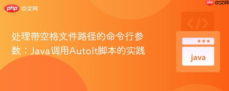处理带空格文件路径的命令行参数:Java调用AutoIt脚本的实践