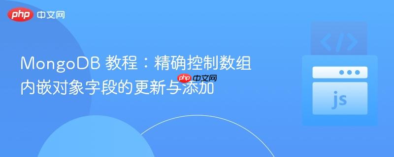 MongoDB 教程:精确控制数组内嵌对象字段的更新与添加