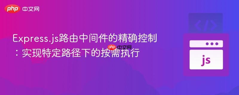 Express.js路由中间件的精确控制:实现特定路径下的按需执行