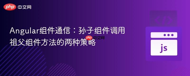 Angular组件通信：孙子组件调用祖父组件方法的两种策略