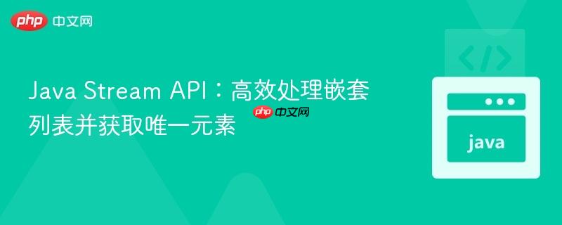 Java Stream API：高效处理嵌套列表并获取唯一元素