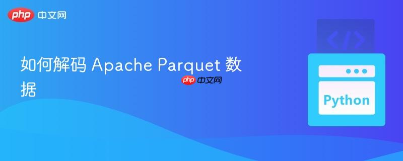 如何解码 apache parquet 数据