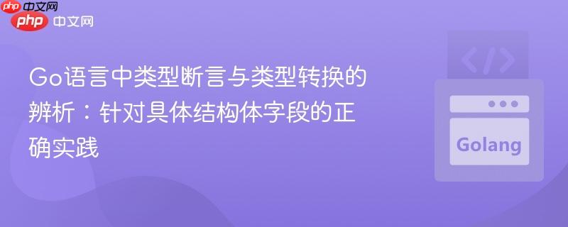 Go语言中类型断言与类型转换的辨析:针对具体结构体字段的正确实践
