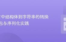Go语言中结构体到字符串的转换：fmt 包与序列化实践