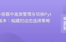 Docker容器中高效管理与切换Python多版本:构建时动态选择策略