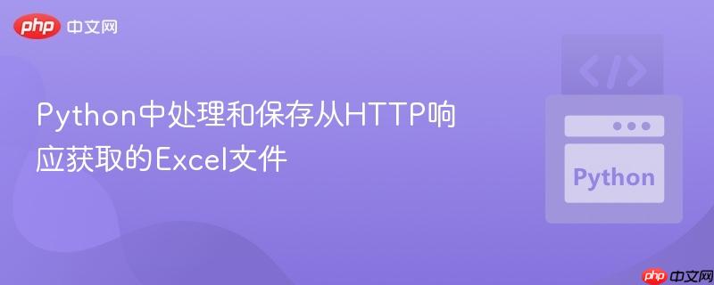 Python中处理和保存从HTTP响应获取的Excel文件