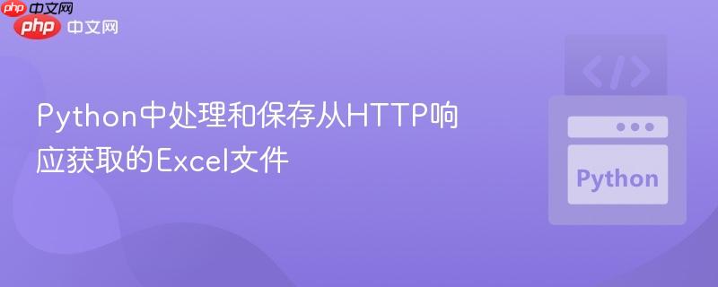 Python中处理和保存从HTTP响应获取的Excel文件