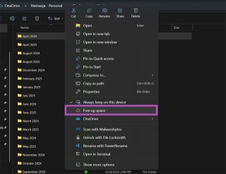 Membebaskan ruang dengan OneDrive on-demand