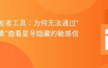 理解开发者工具：为何无法通过“检查元素”查看星号隐藏的敏感信息