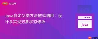 Java自定义类方法链式调用：设计与实现对象状态修改